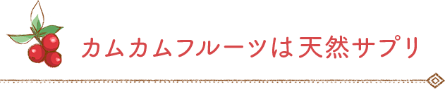 カムカムフルーツは天然サプリ