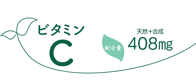 ビタミンC　配合量　天然＋合成408㎎