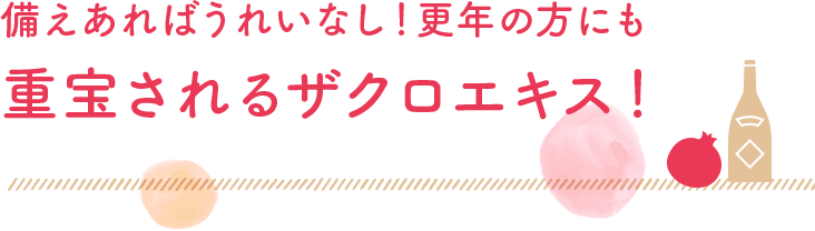 美肌や更年期にもざくろエキス