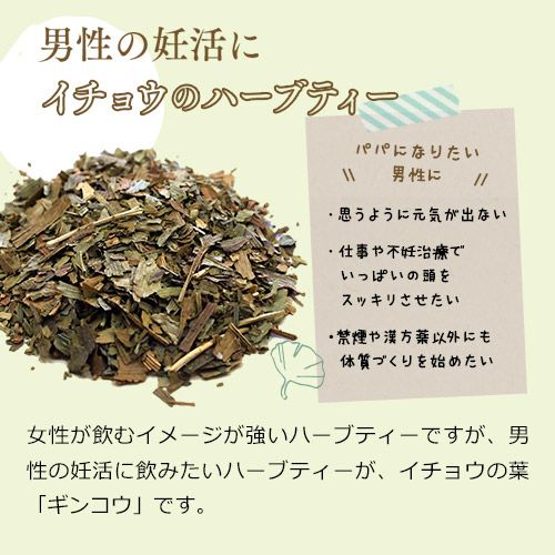 男性の妊活にイチョウのハーブティー
