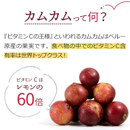 カムカム果実を皮ごと入れました
