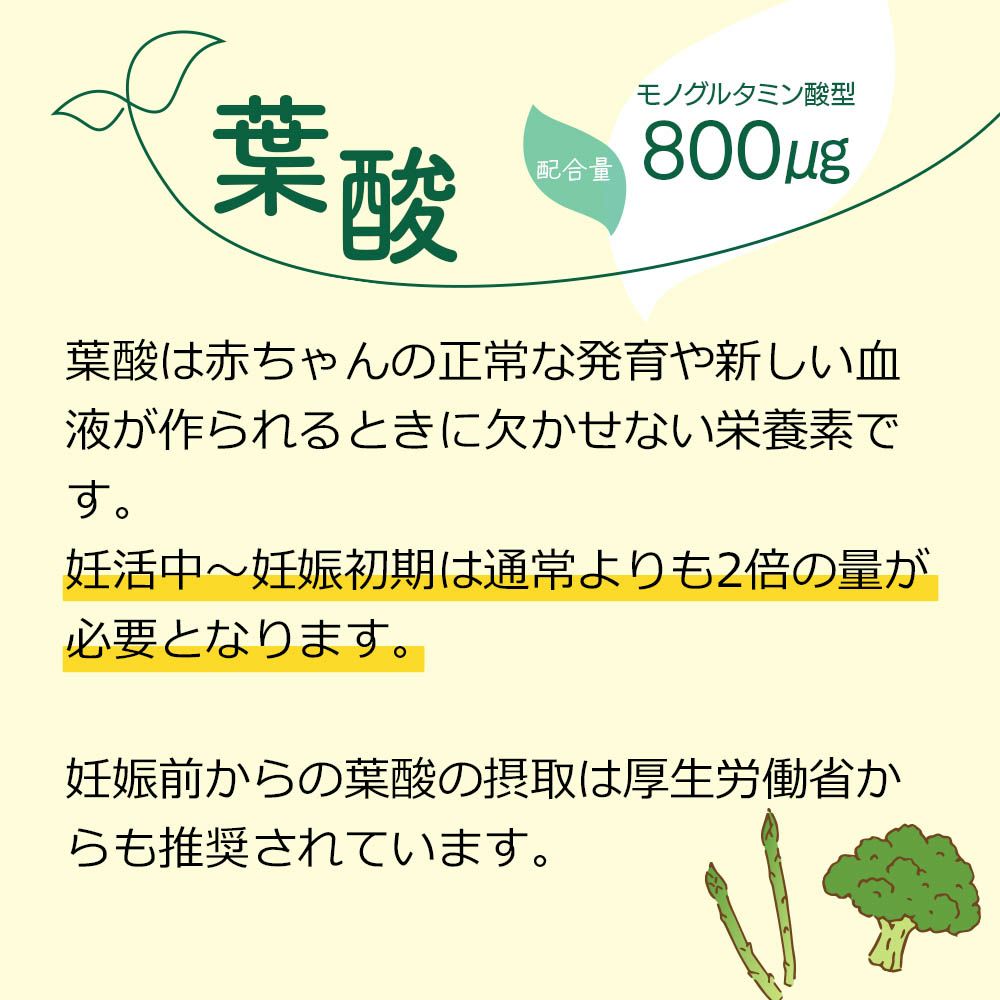 葉酸　配合量800㎍