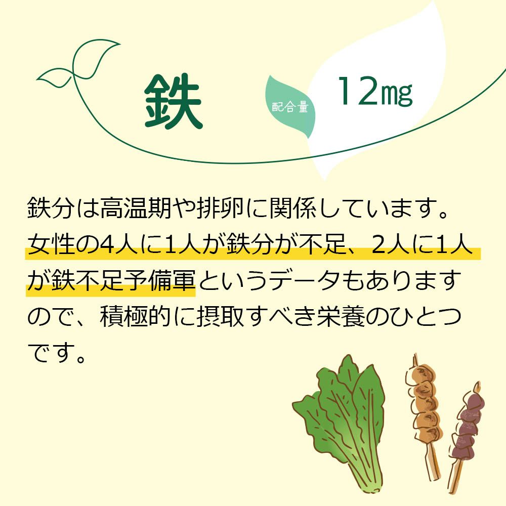 鉄　配合量12㎎